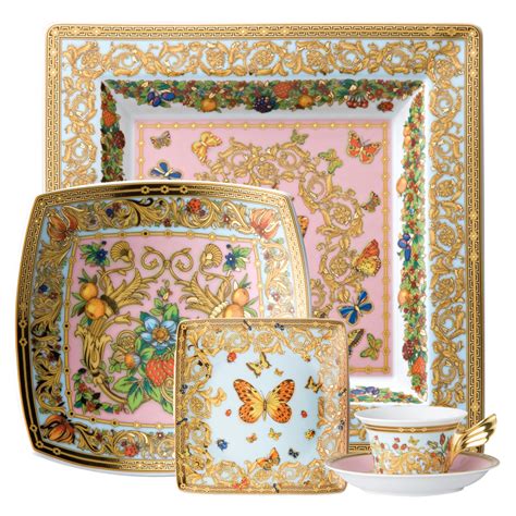 versace serveware|Versace butterfly garden dinnerware.